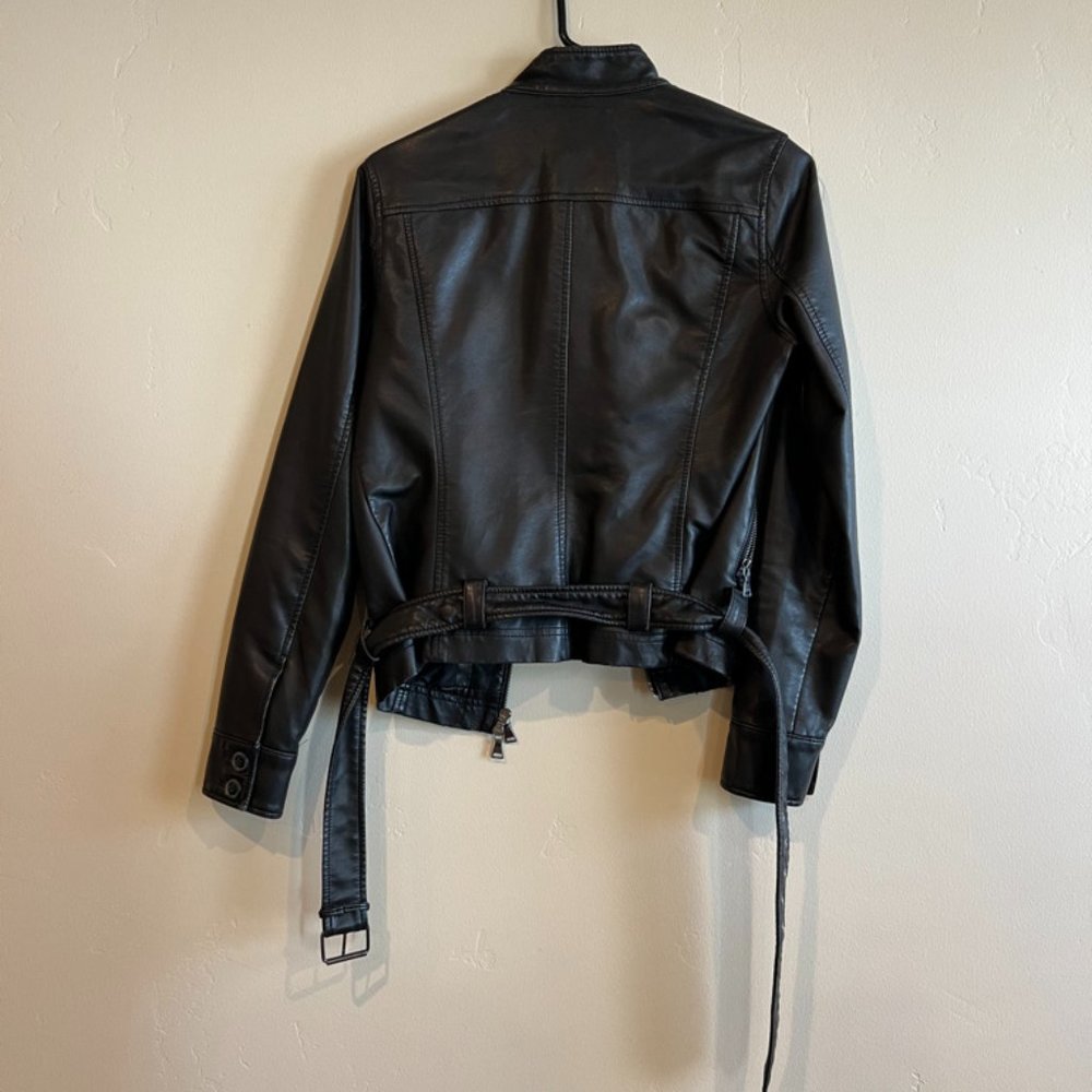 Vegan Leather Moto Jacket